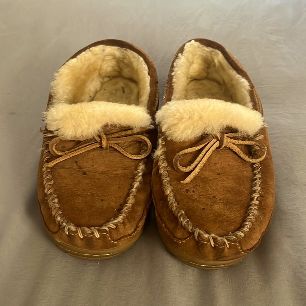 USED Men's Brown L.L Bean "Wicked Good Moccasins" Size 6